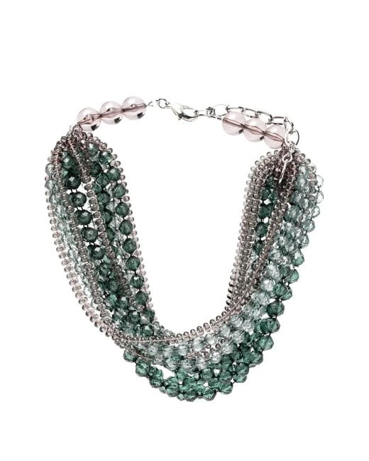 Emporio Armani Blue Multi-Strand Beaded Necklace