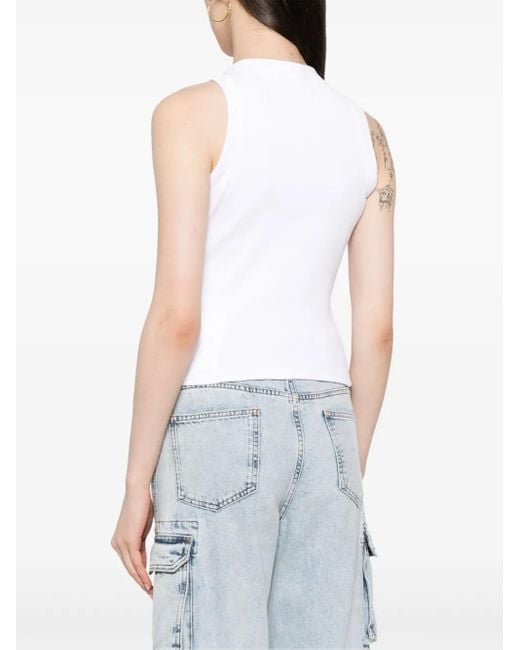 Débardeur Nervuré À Logo Brodé Off-White c/o Virgil Abloh en coloris White