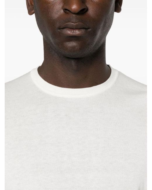 Corneliani White Fine-knit T-shirt for men