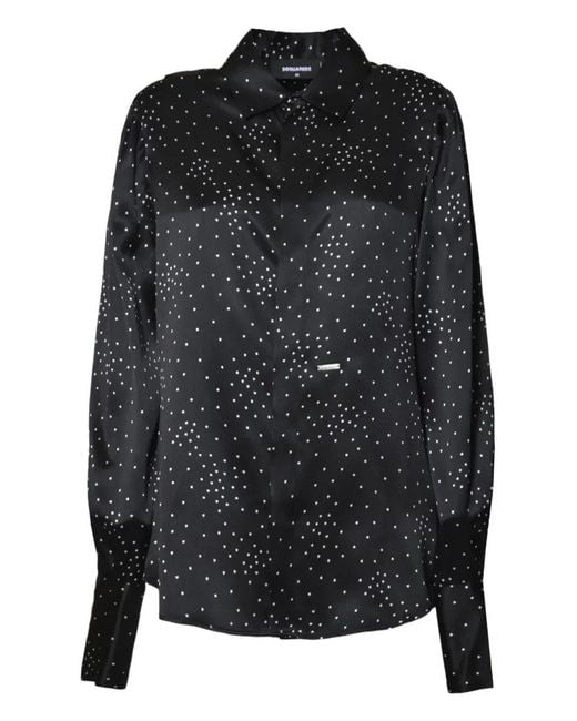 Camisa con motivo de estrellas DSquared² de color Black