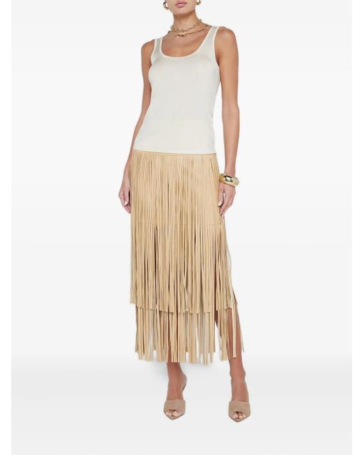 L'Agence Chrissy Tanktop Met Diepe Ronde Hals in het Natural