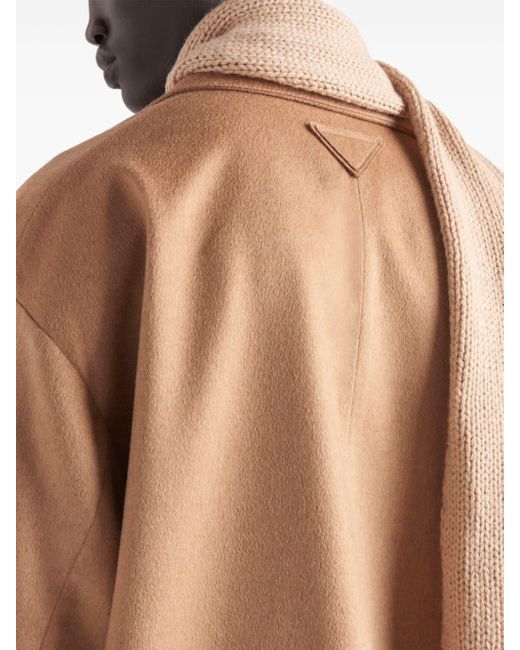 Prada Brown Camel Hair Coat for men