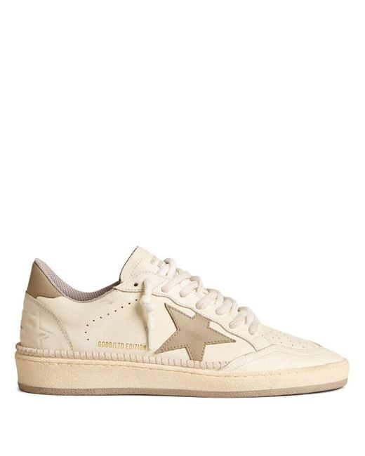 Golden Goose Deluxe Brand Natural Ball-star Low-top Leather Sneakers