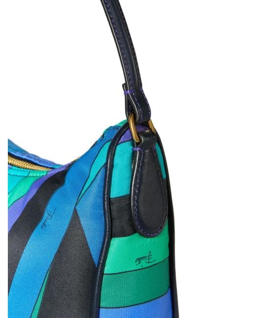 Emilio Pucci ストライプ ショルダーバッグ ブルー | Lyst