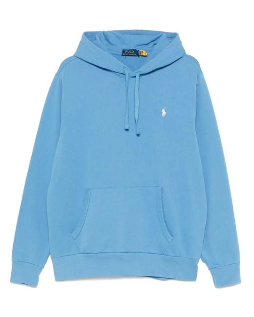 Polo Ralph Lauren Blue Polo Pony-Embroidered Hoodie for men