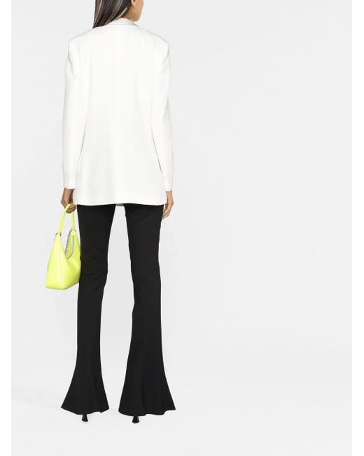 Alberta Ferretti White Double-Breasted Tailored Blazer