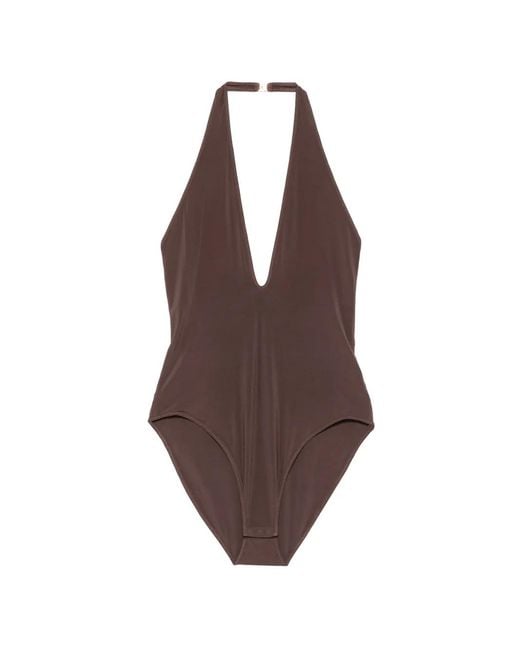 Zimmermann Brown Luna Halterneck Bodysuit