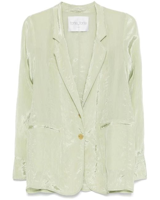 Forte_forte Green Crinkled Blazer