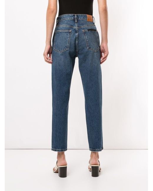 Anine Bing Denim Sonya High-rise Straight Jeans in Blue - Lyst