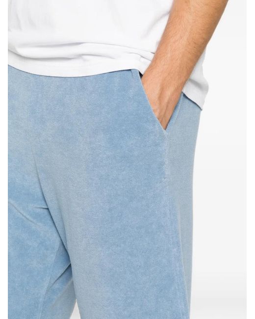 Mc2 Saint Barth Blue Randle Sponge Terry-Cloth Drawstring Shorts for men