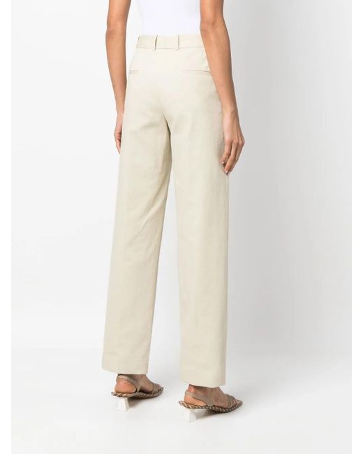 Fabiana Filippi Natural Straight-Leg Cut Trousers