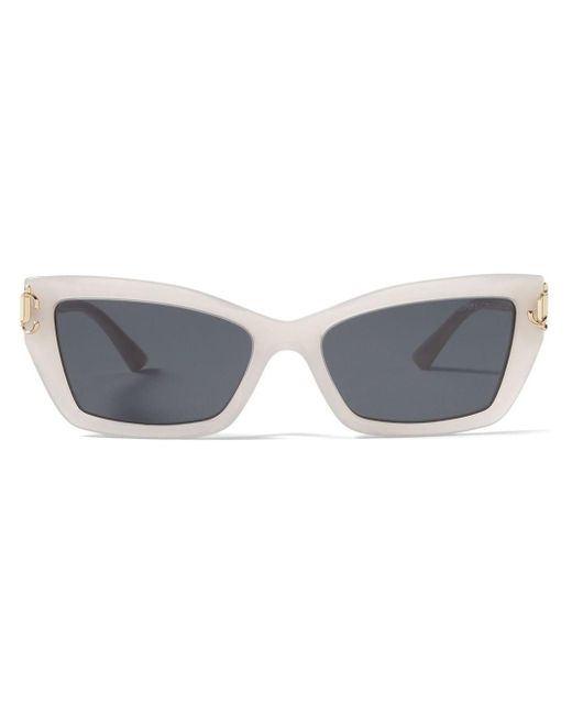 Jimmy Choo Gray Isla Cat-eye Sunglasses