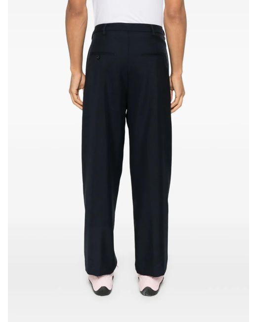Marni Blue Virgin-Wool Trousers for men