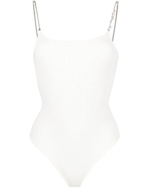 DIESEL White M-virgee Ribbed Bodysuit