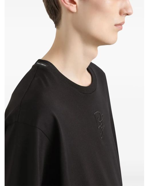 Dolce & Gabbana Black Short Sleeve Crew-Neck T-Shirt for men