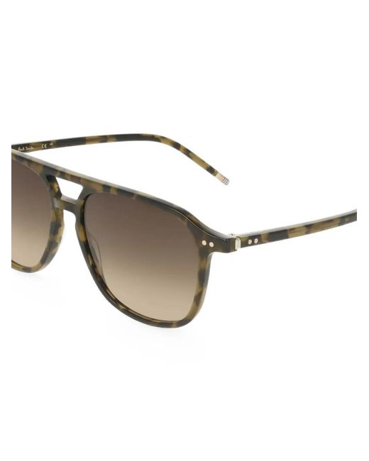 Paul Smith Metallic Tortoiseshell-Effect Pilot-Frame Sunglasses for men
