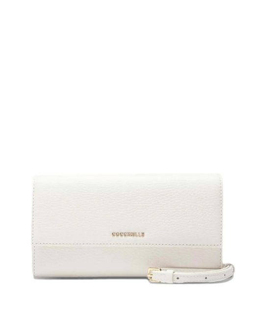 Coccinelle White Metallic-Logo Wallet