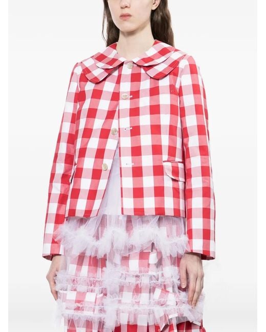 Comme des Garçons Gingham Collared Jacket