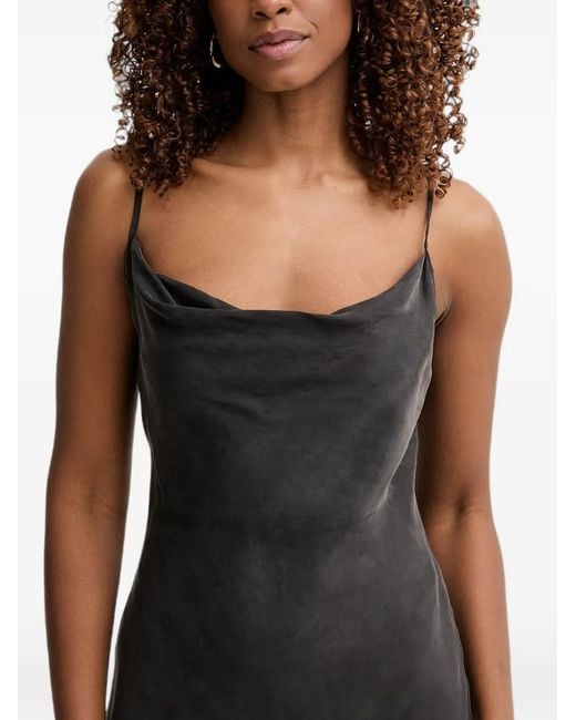 Guess Black Cowl-Neck Midi Dress