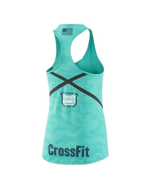 Reebok Blue Printed Tank Top