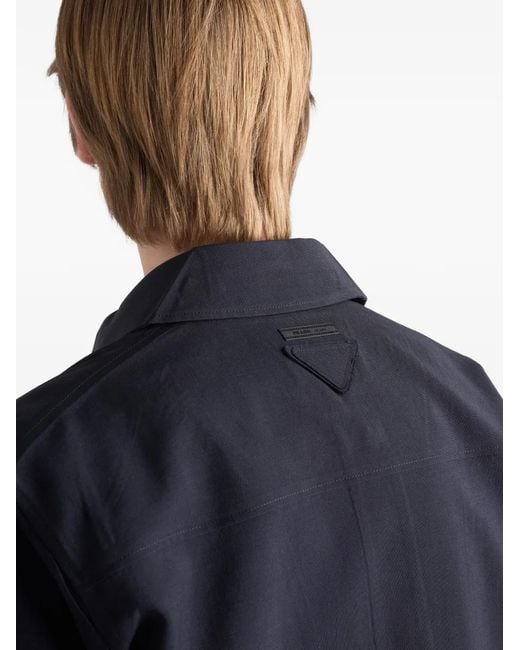 Prada Jacke Mit Knöpfen in Blue für Herren