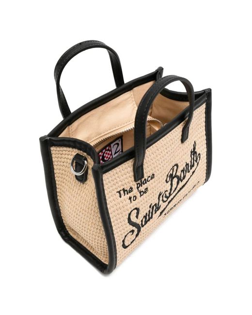 Mc2 Saint Barth Black Mini Vivian Tote Bag