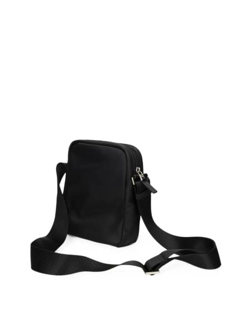 Calvin Klein Black Logo-Plaque Shoulder Bag for men