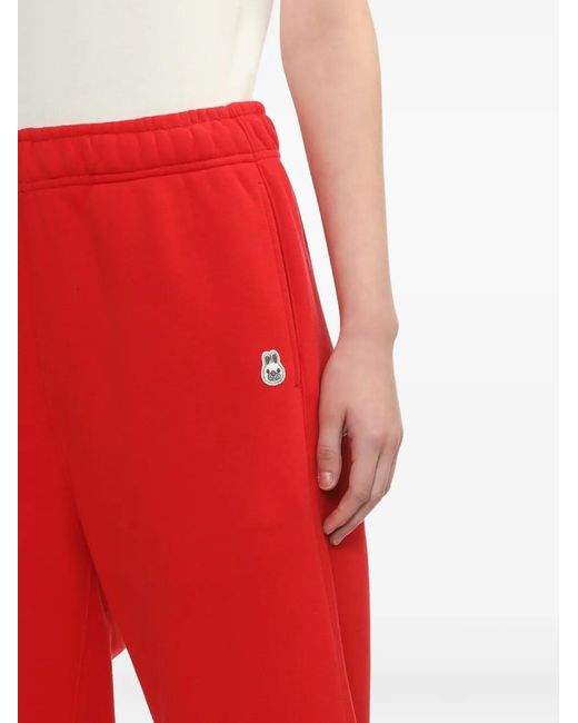 A Bathing Ape Red Pantalon À Poches Plaquées