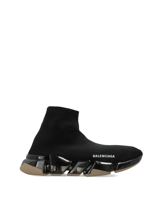 Balenciaga Black Sports Shoes With Sock 'Speed 2.0 Lt'