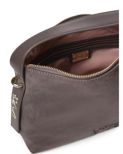 V73 Brown Danielle Fringe-Charm Shoulder Bag