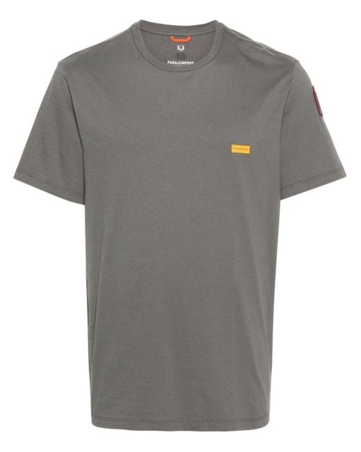 Parajumpers Gray Iconic Cotton T-shirt for men