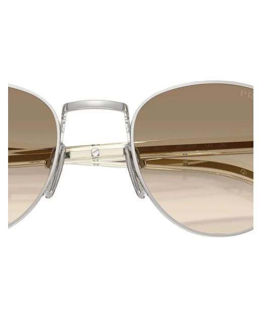 Prada Metallic Round-Frame Sunglasses