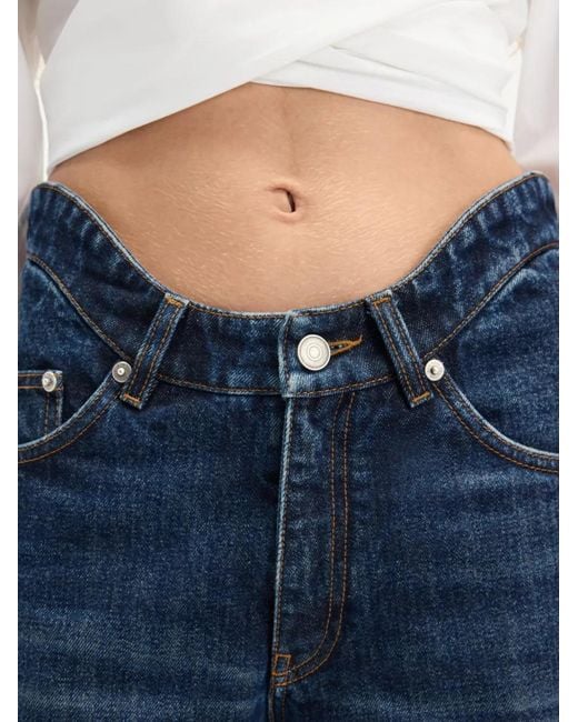 Jean Paul Gaultier Blue Denim Straight-Leg Jeans With A V-Waist