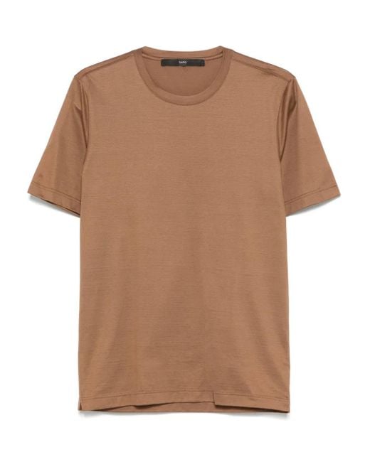 メンズ SAPIO コットン Tシャツ Brown