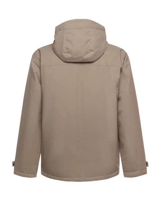 Fay Brown Patch-Pocket Hooded Jacket for men