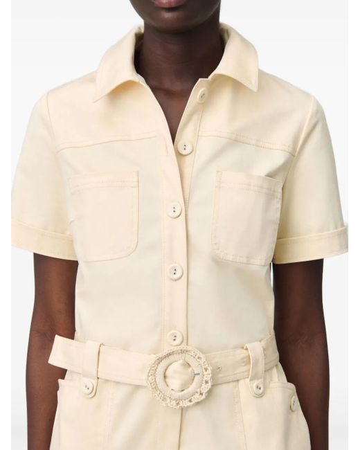 Claudie Pierlot ショートスリーブ ジャンプスーツ Natural