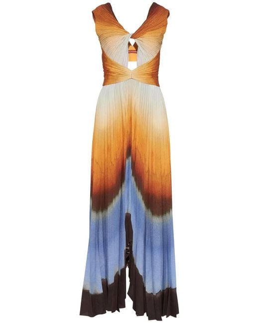 Altuzarra Blue Kalymnos Shibori-Print Maxi Dress