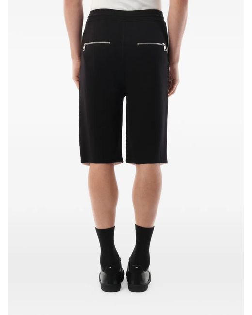 Neil Barrett Black Camouflage-Print Drawstring Shorts for men