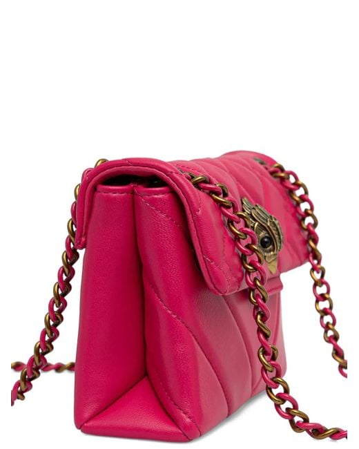 Kurt Geiger Pink Eagle Head-Detail Quilted Mini Bag