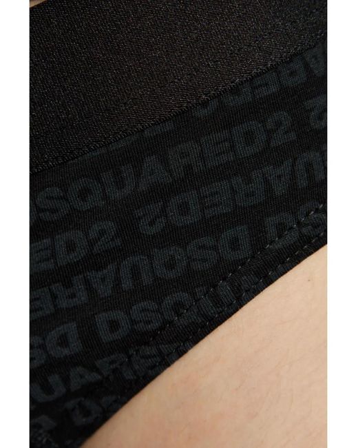 DSquared² Black Logo-Print T-Shirt Set for men