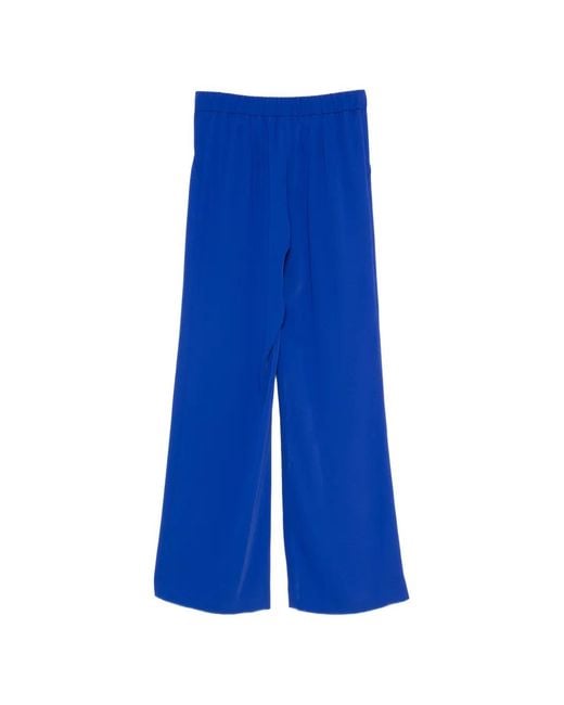 P.A.R.O.S.H. Blue Elasticated Palazzo Pants