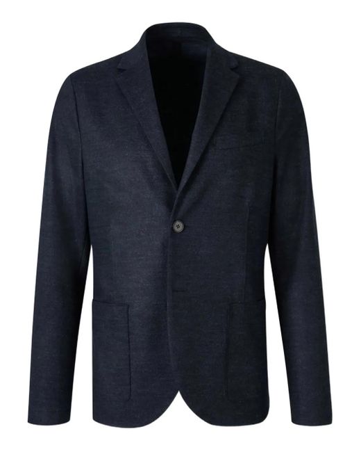 Harris Wharf London Blue Single-Button Patch-Pocket Blazer for men