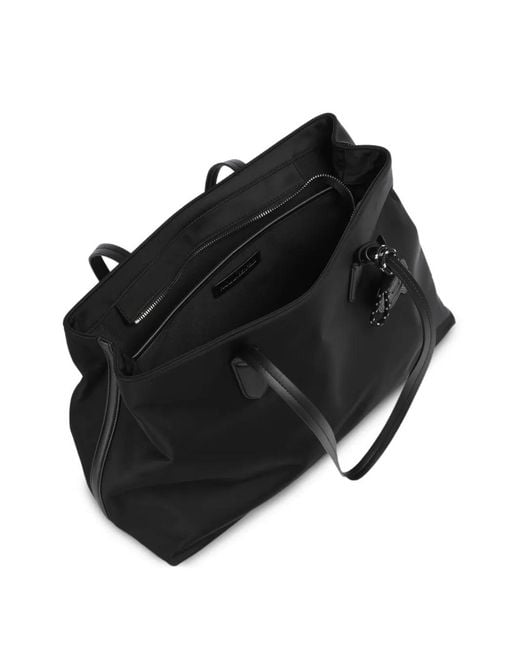 Karl Lagerfeld Black Sac Porté Épaule Ikon À Logo
