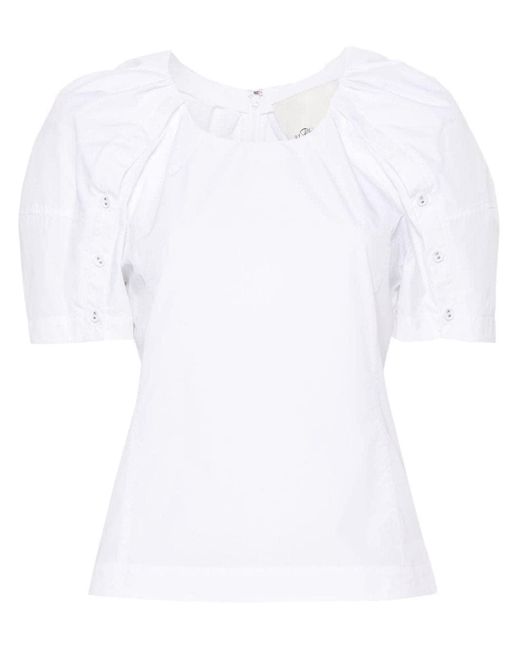 3.1 Phillip Lim White Bloom Pleated Blouse