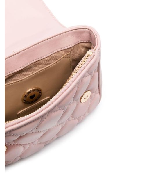 Love Moschino Matelassé Cross Body Bag in Pink Lyst