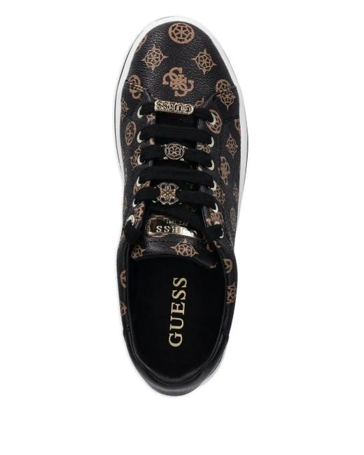 Guess Sneakers Met Monogram in het Black
