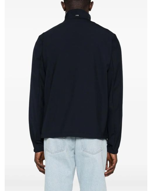 Herno Blue Logo-Plaque Jacket for men