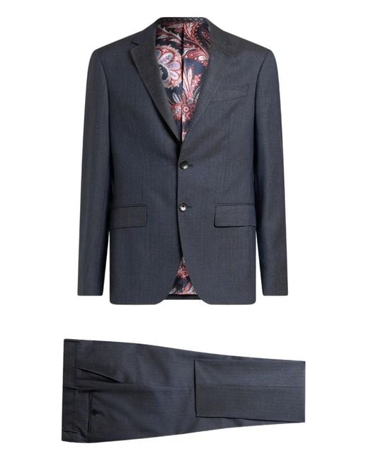 Etro Blue Pinstripe Suit for men