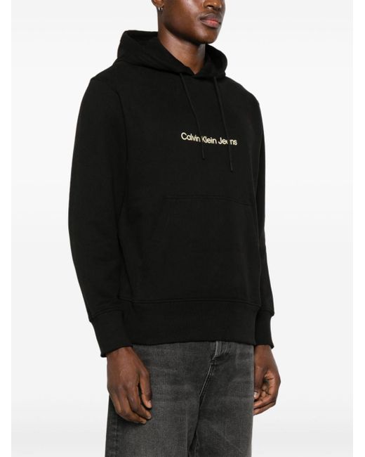 メンズ Calvin Klein ロゴ パーカー Black