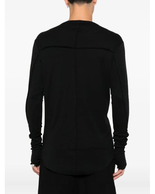 メンズ Thom Krom ロングtシャツ Black